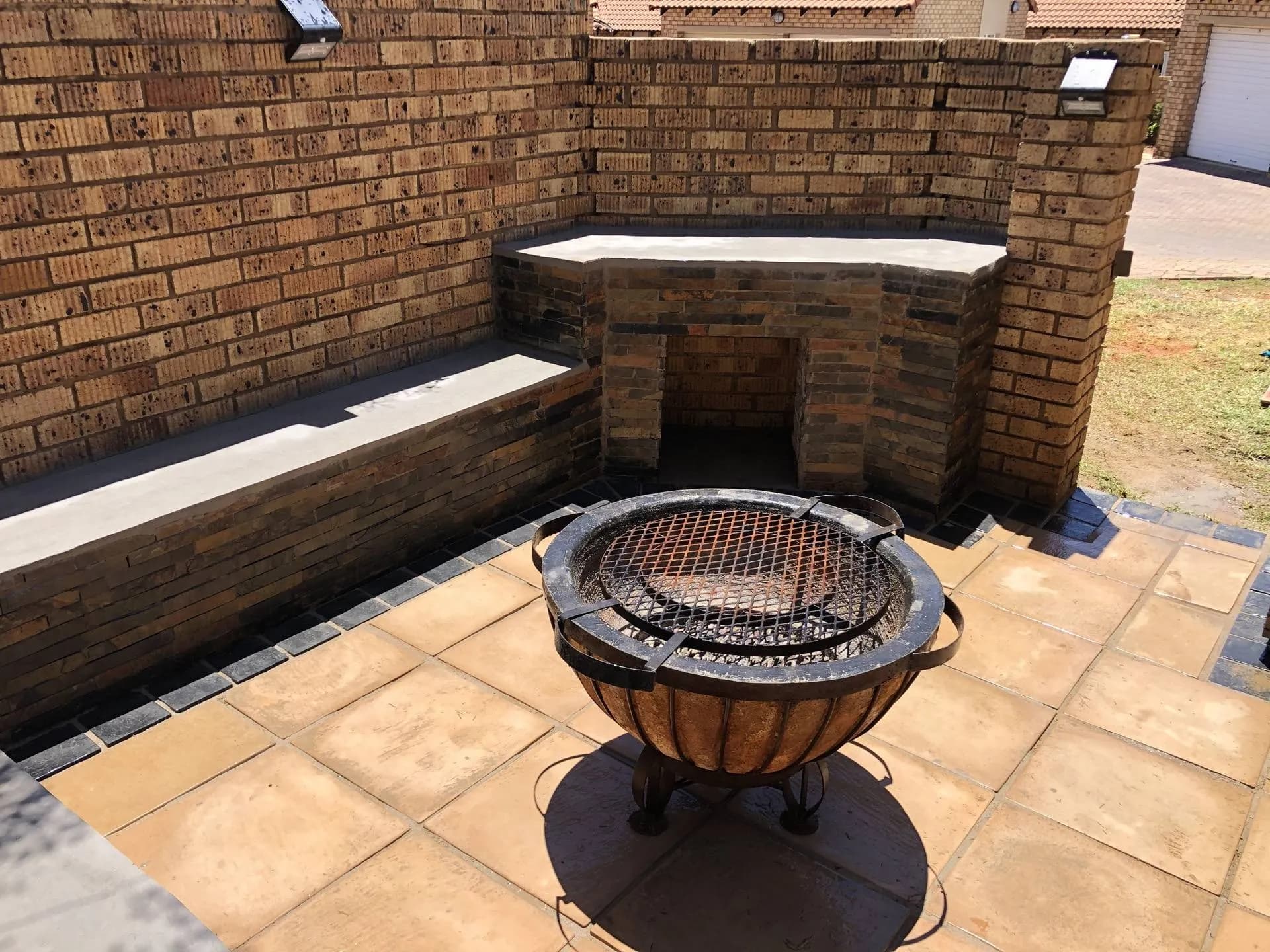 Firepit & Boma Installation — landscaping project in Centurion