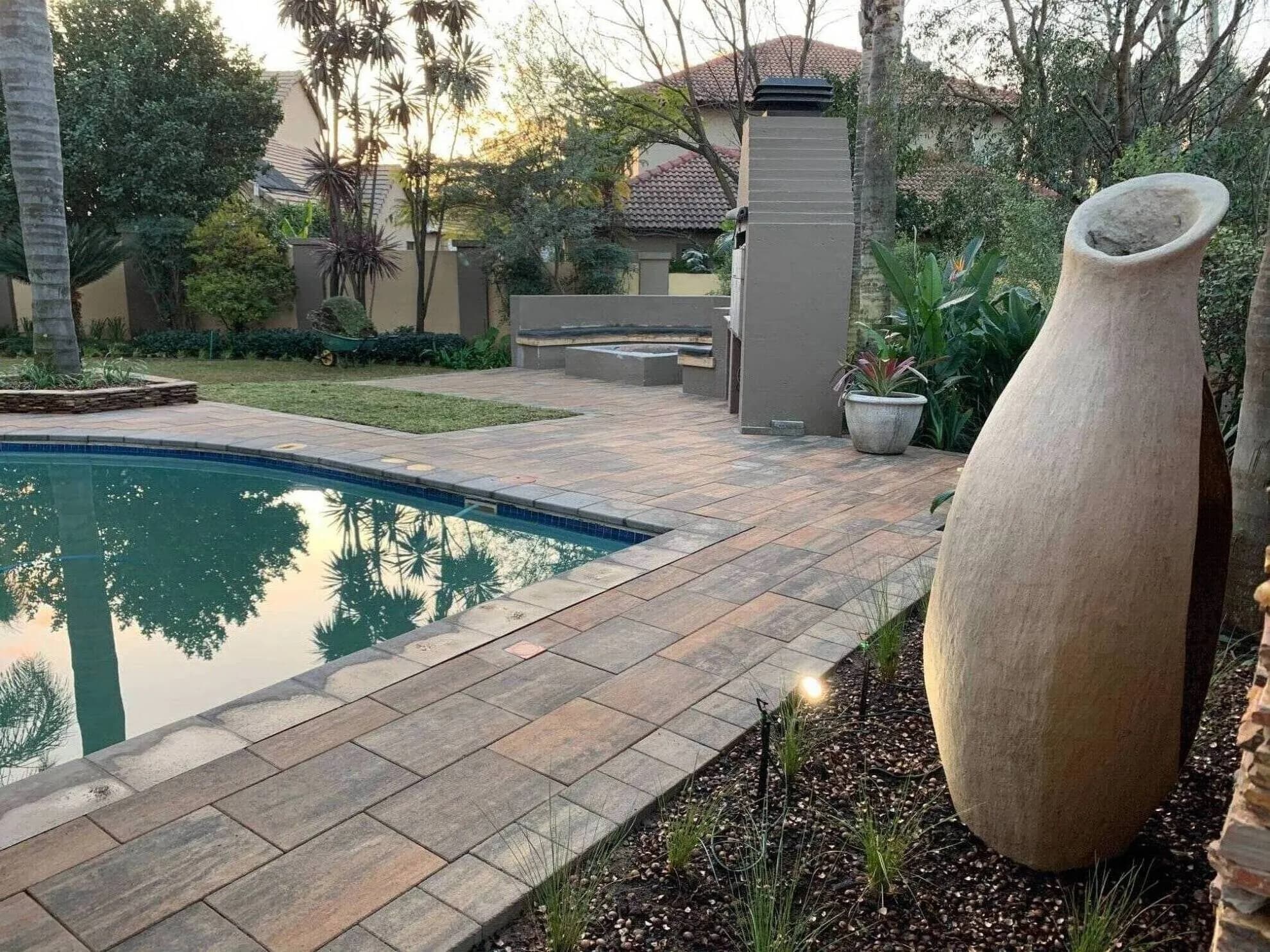 Swimming Pool Landscaping — landscaping project in Pretoria East